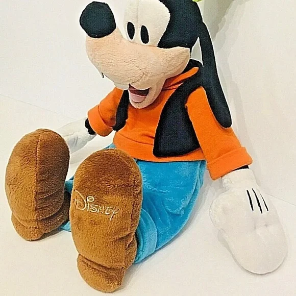 Disney Store Goofy Plush Stuffed Toy Classic Outfit Character Doll Hat 18” - Picture 12 of 16